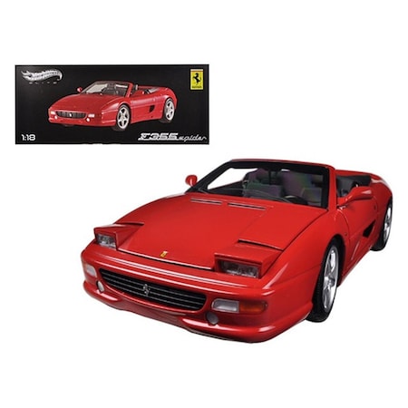 Hot Wheels Ferrari F355 Spider Convertible Red Elite Edition 1-18 Diecast Car Model BLY34